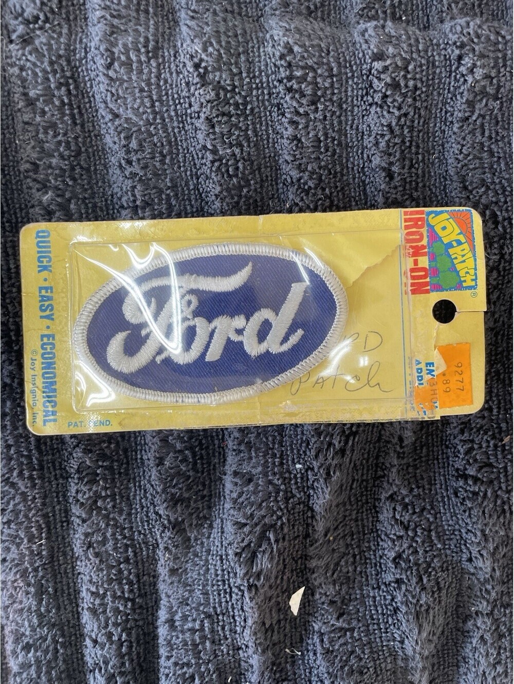 Vintage Ford Script Embroidered Iron on Patch